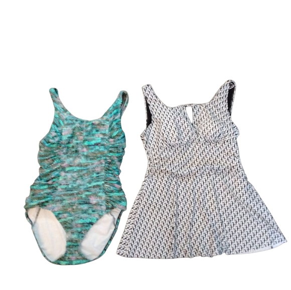 Two Plus Size Women's Swimsuits Size 16 XL One Piece Bathing Suits - Picture 2 of 13